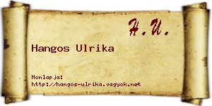 Hangos Ulrika névjegykártya